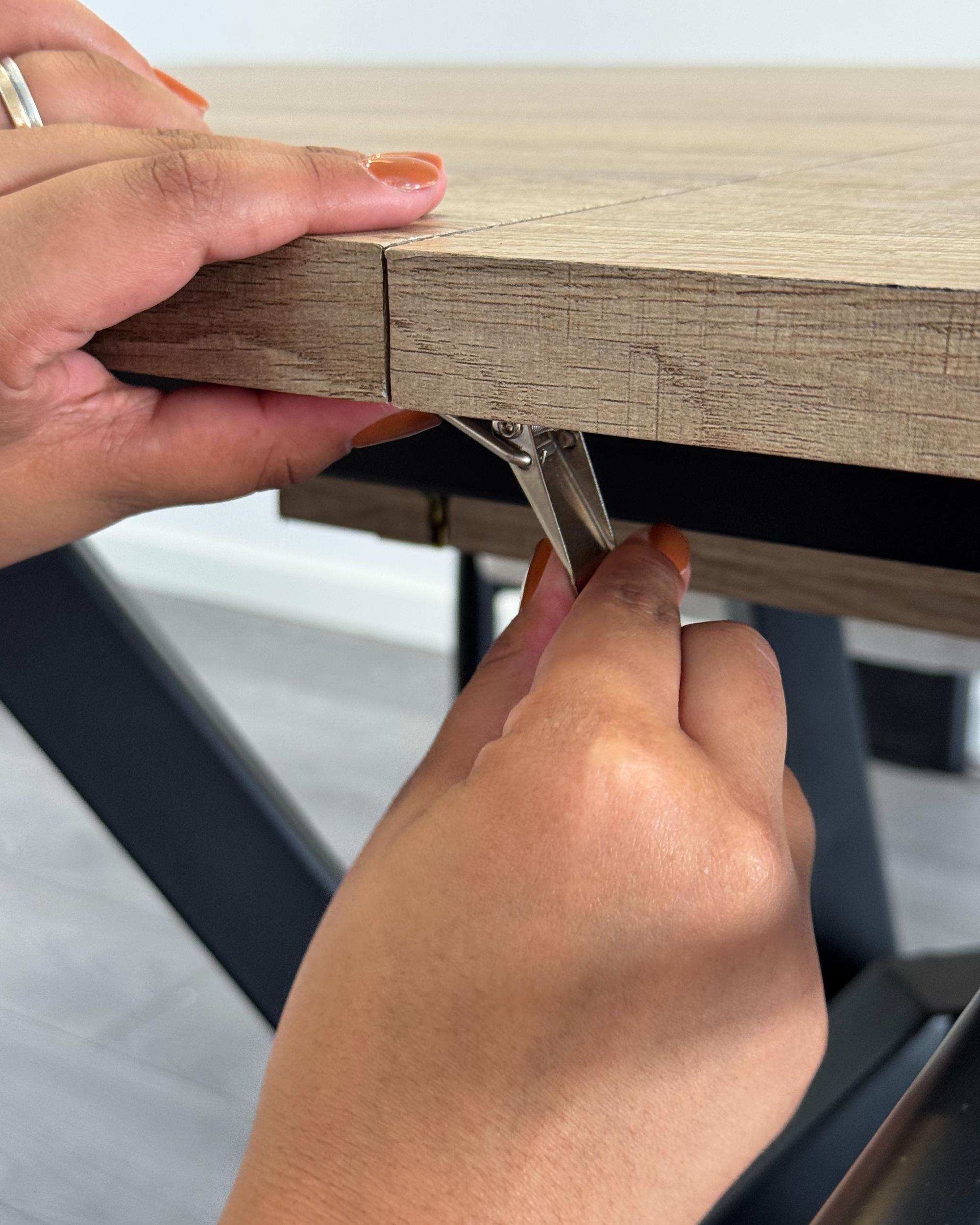 Eettafel uitschuifbaar ANSELL Lichtbruin 90 cm 160/200 cm