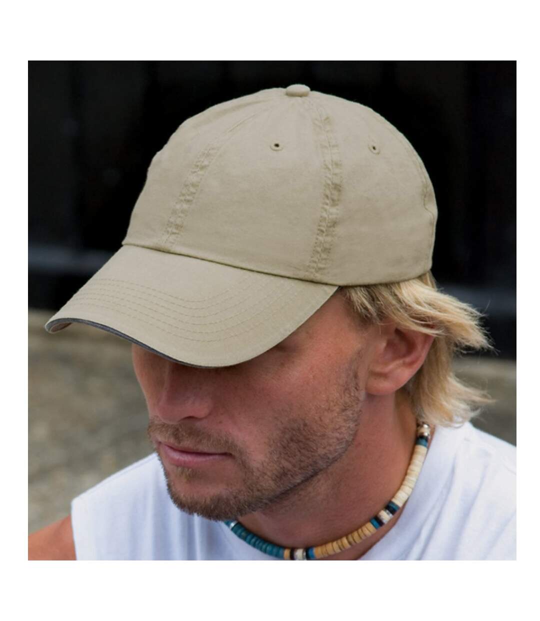 Result - Casquette 100% coton - Adulte unisexe (Mastic/Bleu marine) - UTBC984