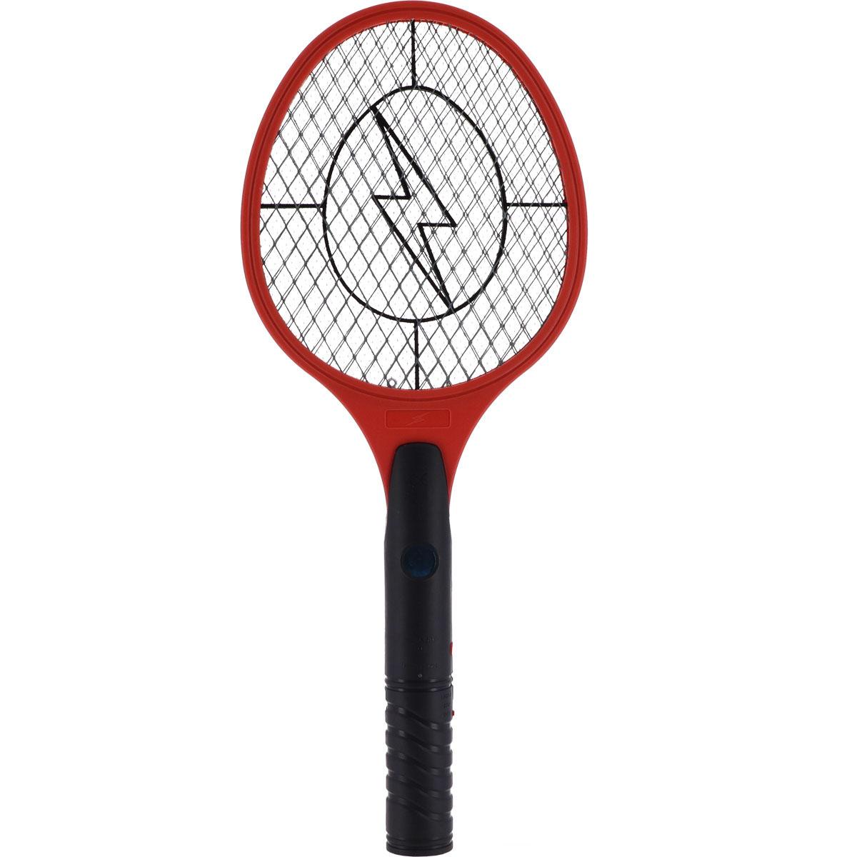 RAQUETTE ELECTRIQUE ANTI INSECTES RECHARGEABLE ROUGE