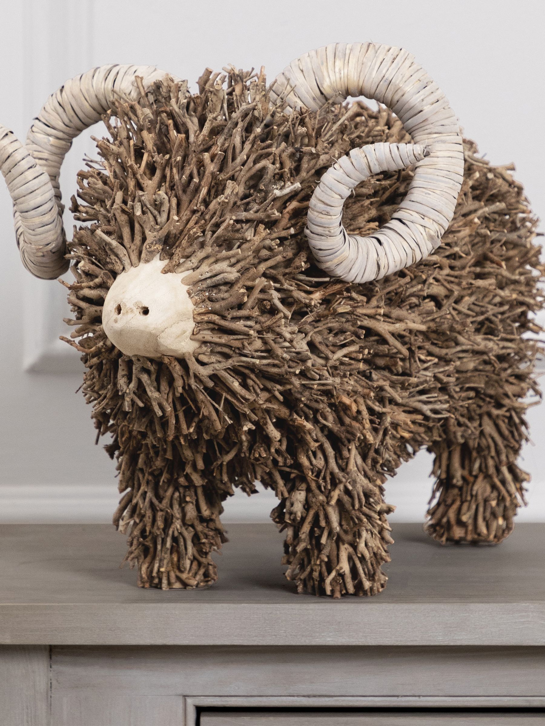 Voyage Maison Betty Hand Crafted Ram Wooden Sculpture