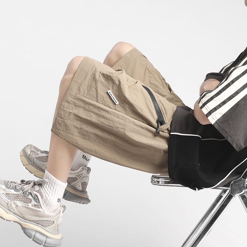 Breeson - Cargoshorts met trekkoord in de taille en wijde pijpen