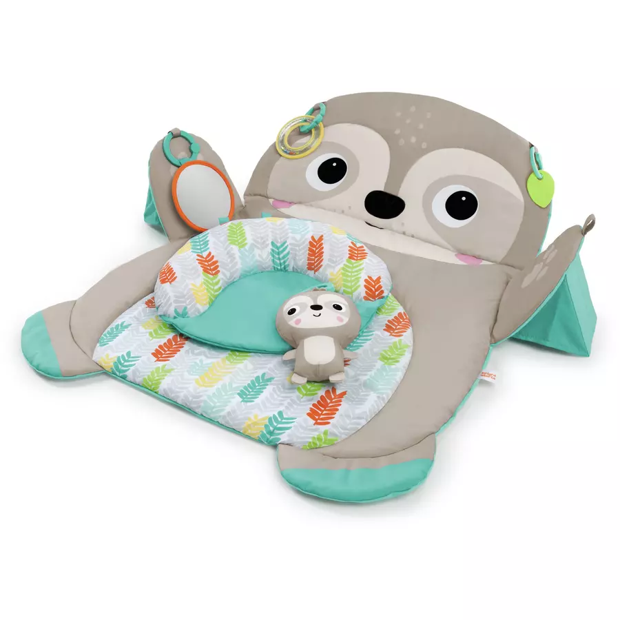 Bright Starts Tummy Time Prop & Play™ Faultier Aktivitätsmatte