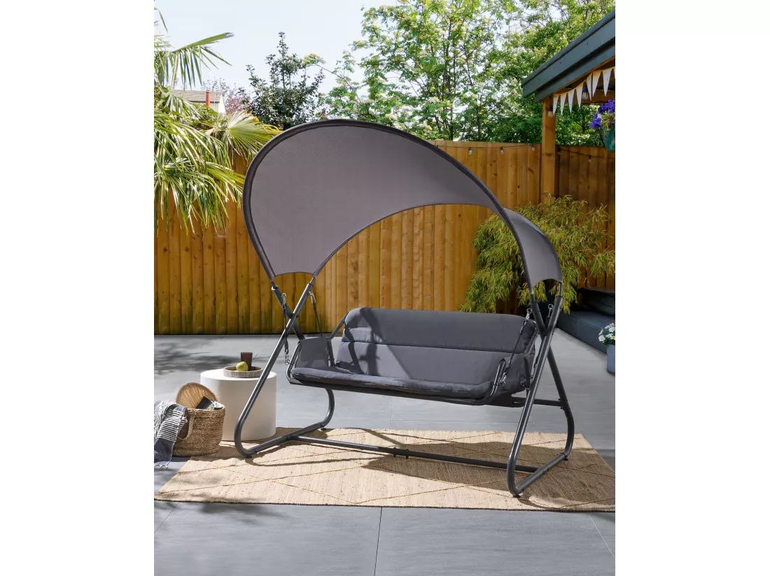 Balancelle de jardin SOLAGNA Métal Gris foncé