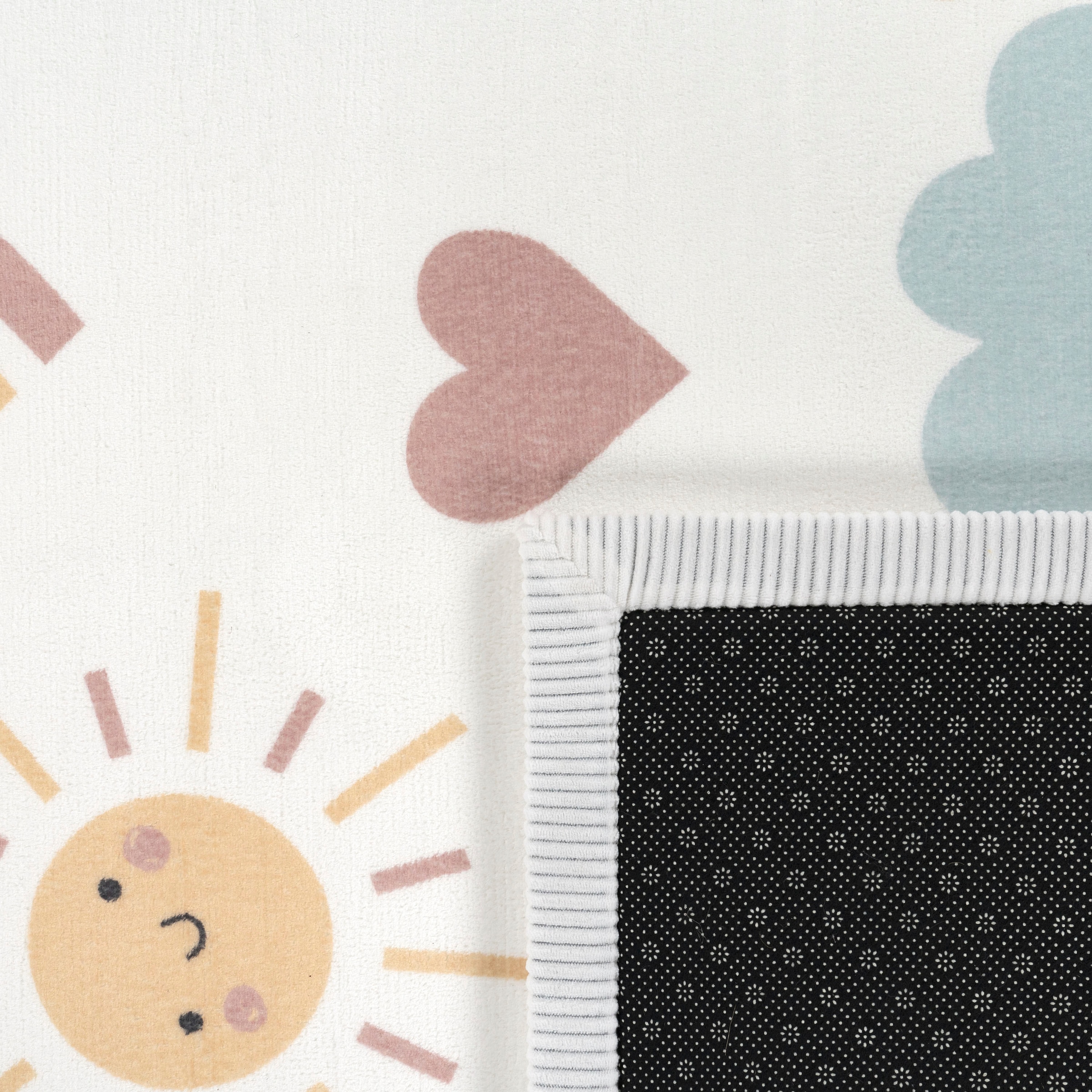 Paco Home Kinderteppich »Emilia 352« rechteckig 24 mm Höhe Kurzflor, Sonne, Wolken, Regenbogen, sehr weicher Flor