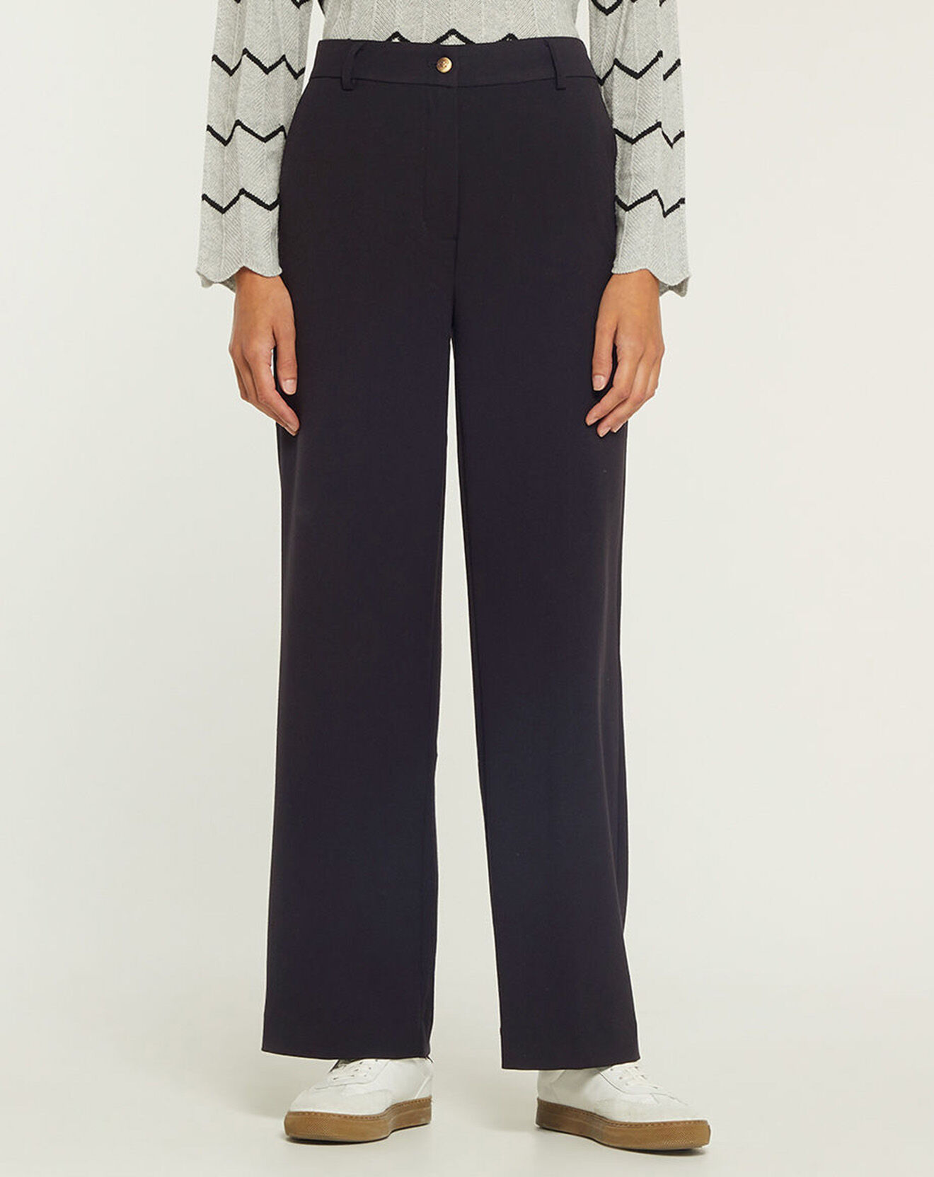 Yerse Pantalon large Lugano noir