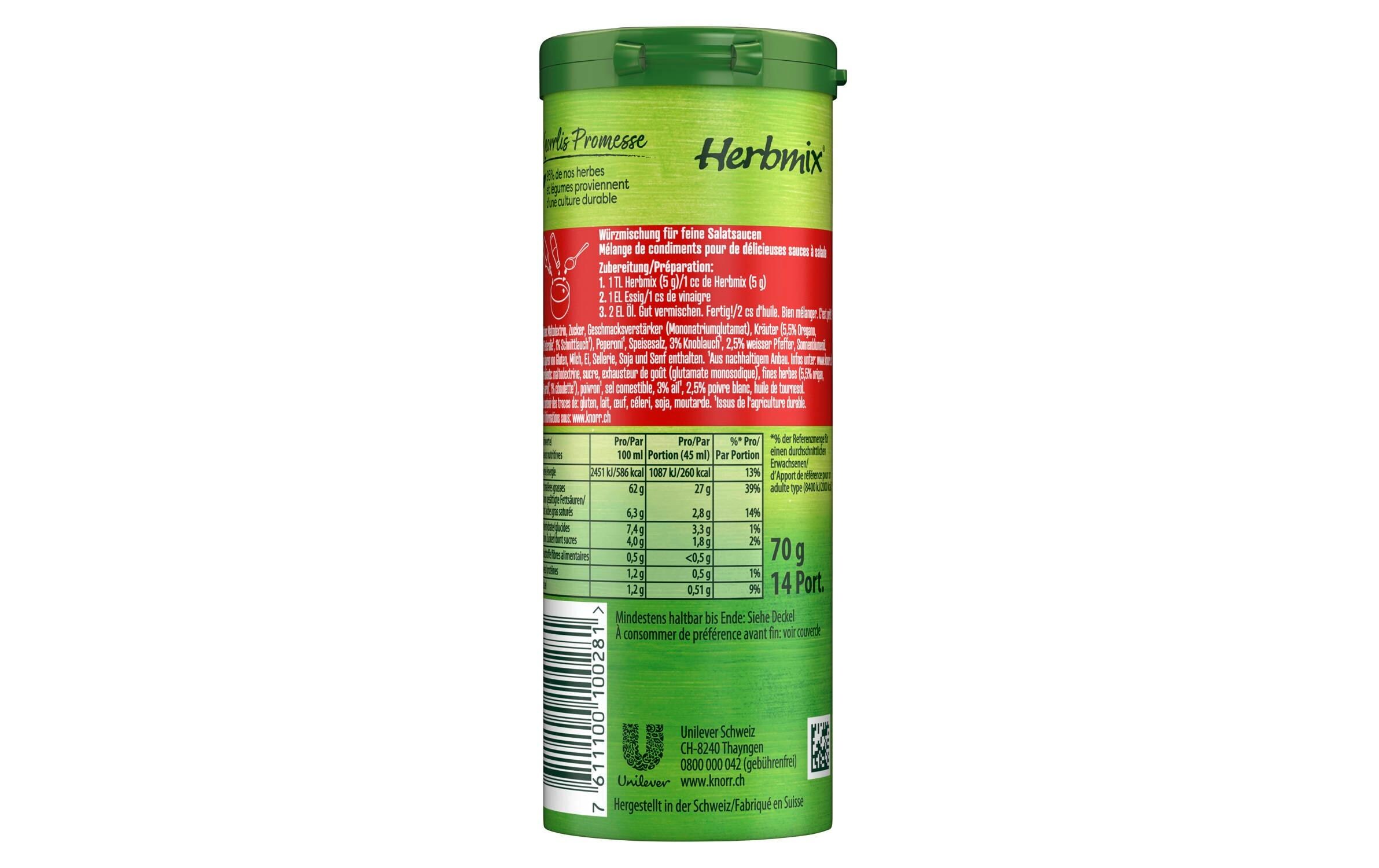Gewürz Herbmix Italian Salat & Pasta 70 gAromatische Würzmischung für feine Salatsaucen