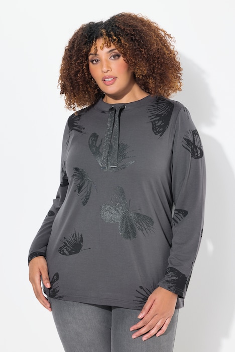 Sweater, Schmetterlinge, Rundhals, Langarm