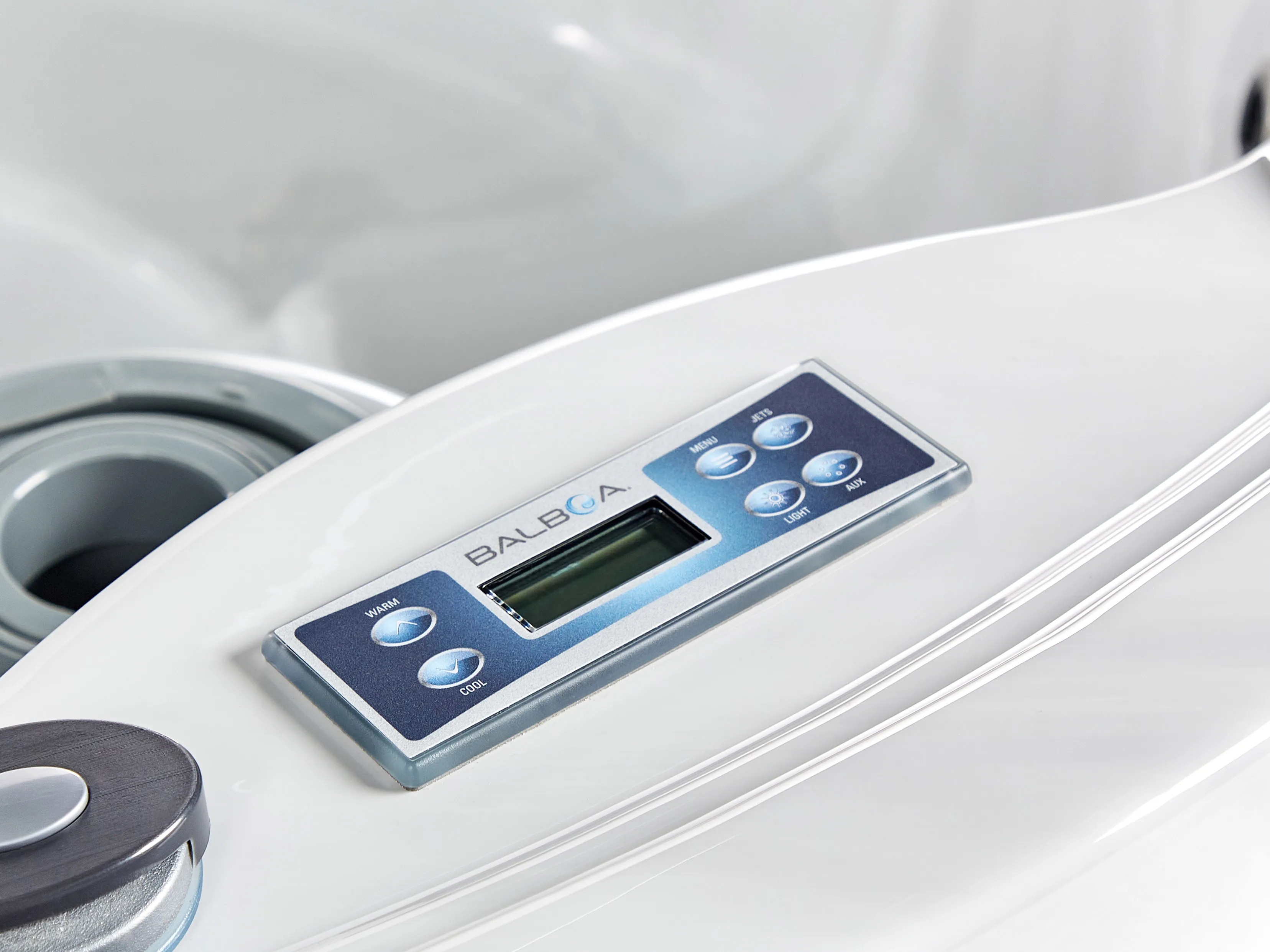 Buiten hottub met LED MARFIL Wit