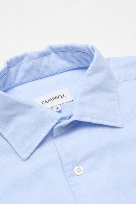 Campbell blauwe heren overhemd