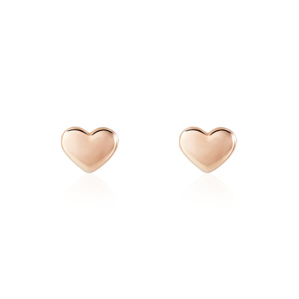 Boucles D'oreilles Puces Lison Or Rose