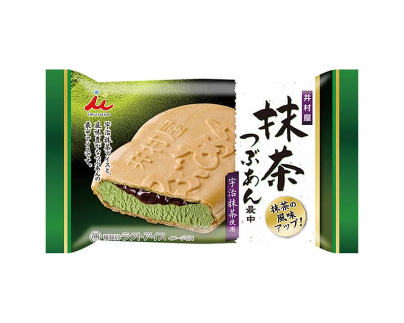 Imuraya Tsubuan Monaka (Groene Thee Ijswafel met Rode Bonen ) 140ml