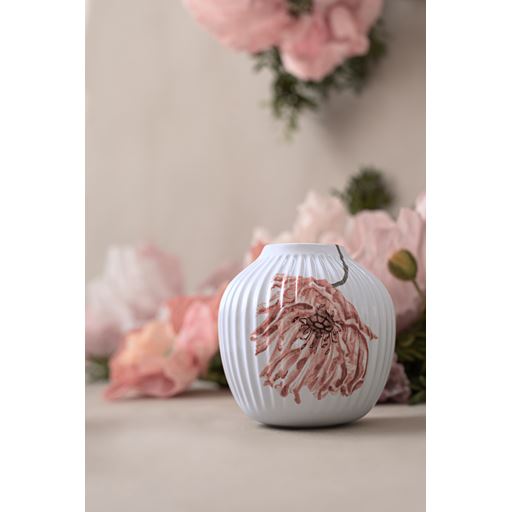 Kähler Hammershøi Poppy Vase, Hvid, H13 cm