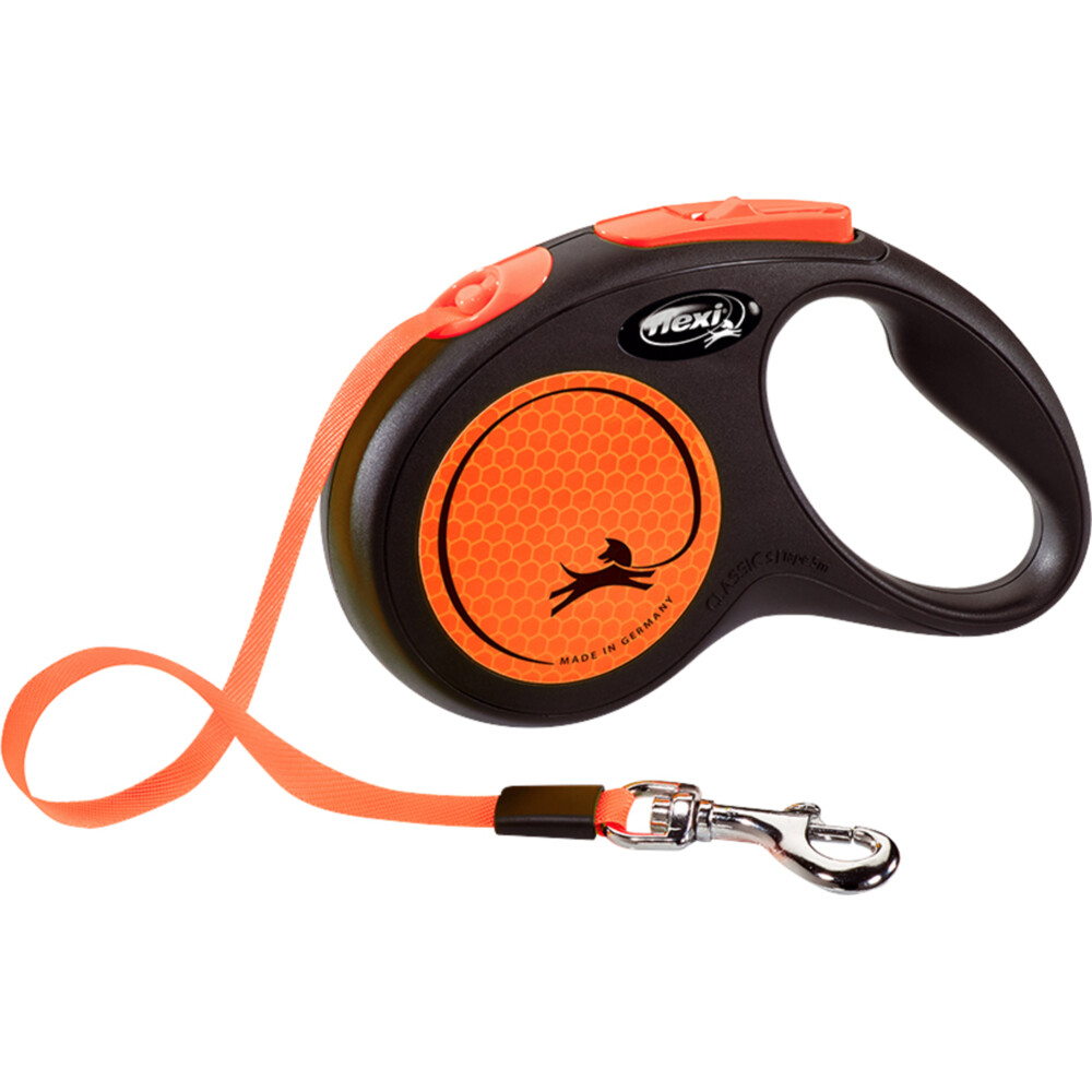 Flexi Rollijn New Neon Tape 5 mtr tot 15 kg Oranje