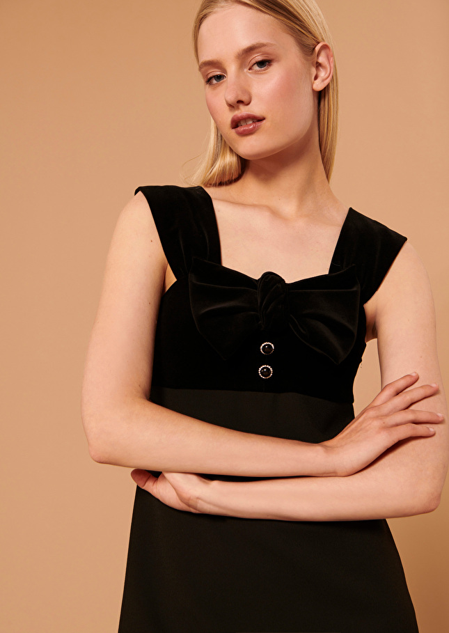 Robe Rochnoire en crêpe