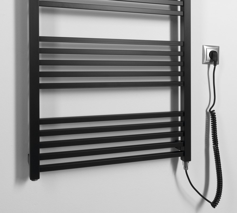 Sapho Metro E elektrische radiator 50x134cm 500W zwart mat