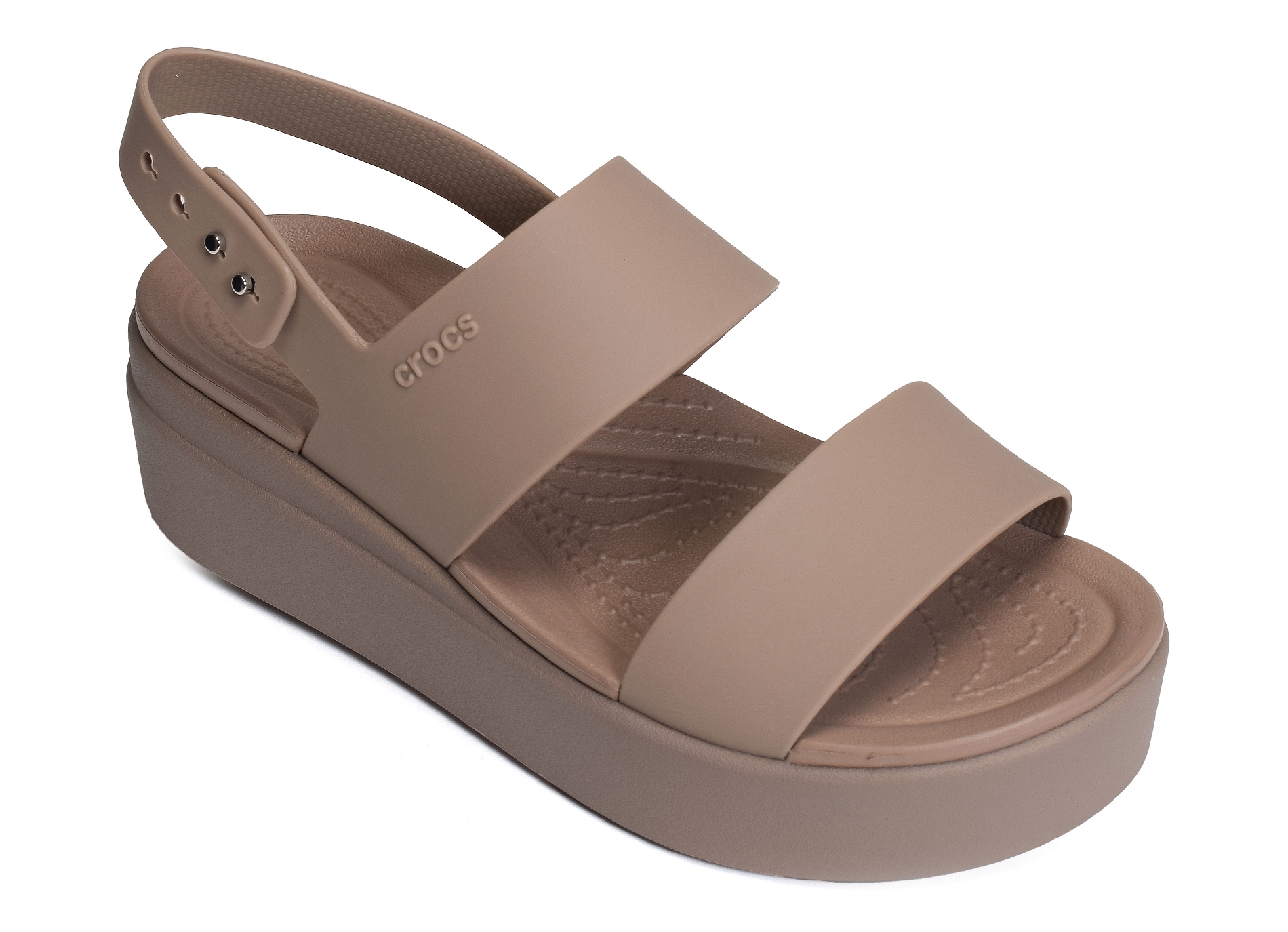 Brooklyn low wedge taupe