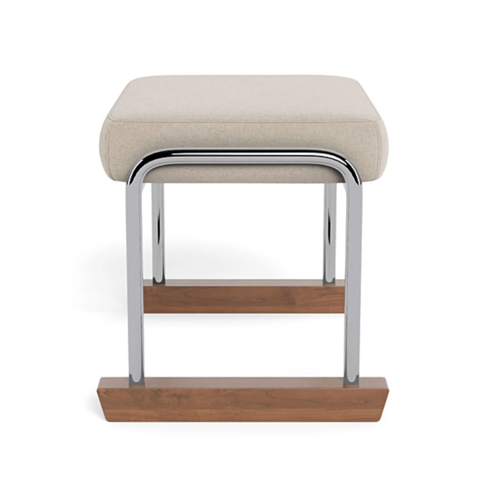 Monte Tabouret Jackson - Laine Oatmeal  Chrome