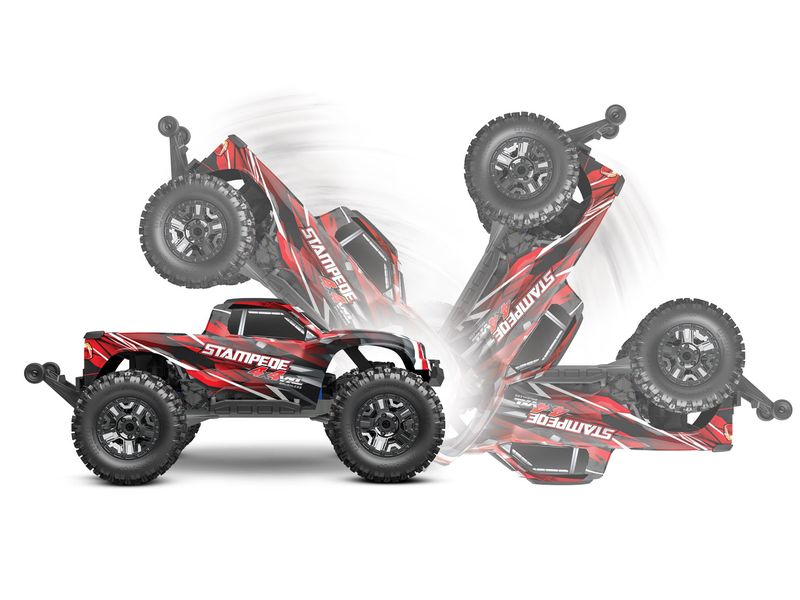 Traxxas Monster Truck Stampede 4x4 VXL Grün, ARTR, 1:10 Robuster 4WD Brushless Monstertruck