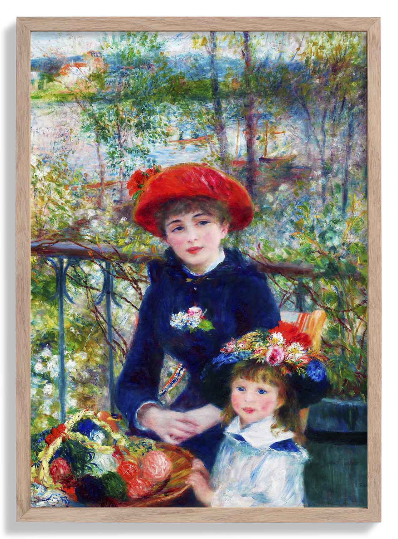Zwei Schwestern auf der Terrasse Gemälde von Pierre A. Renoir