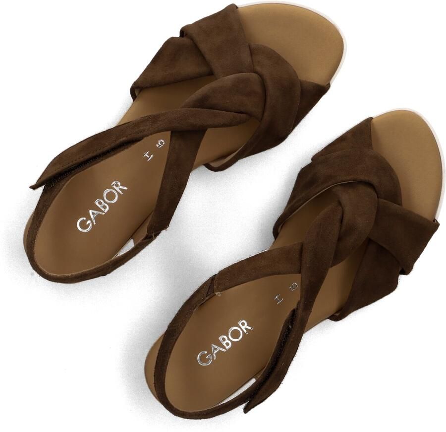 Gabor 761 Sandalen Met Sleehak Dames Bruin