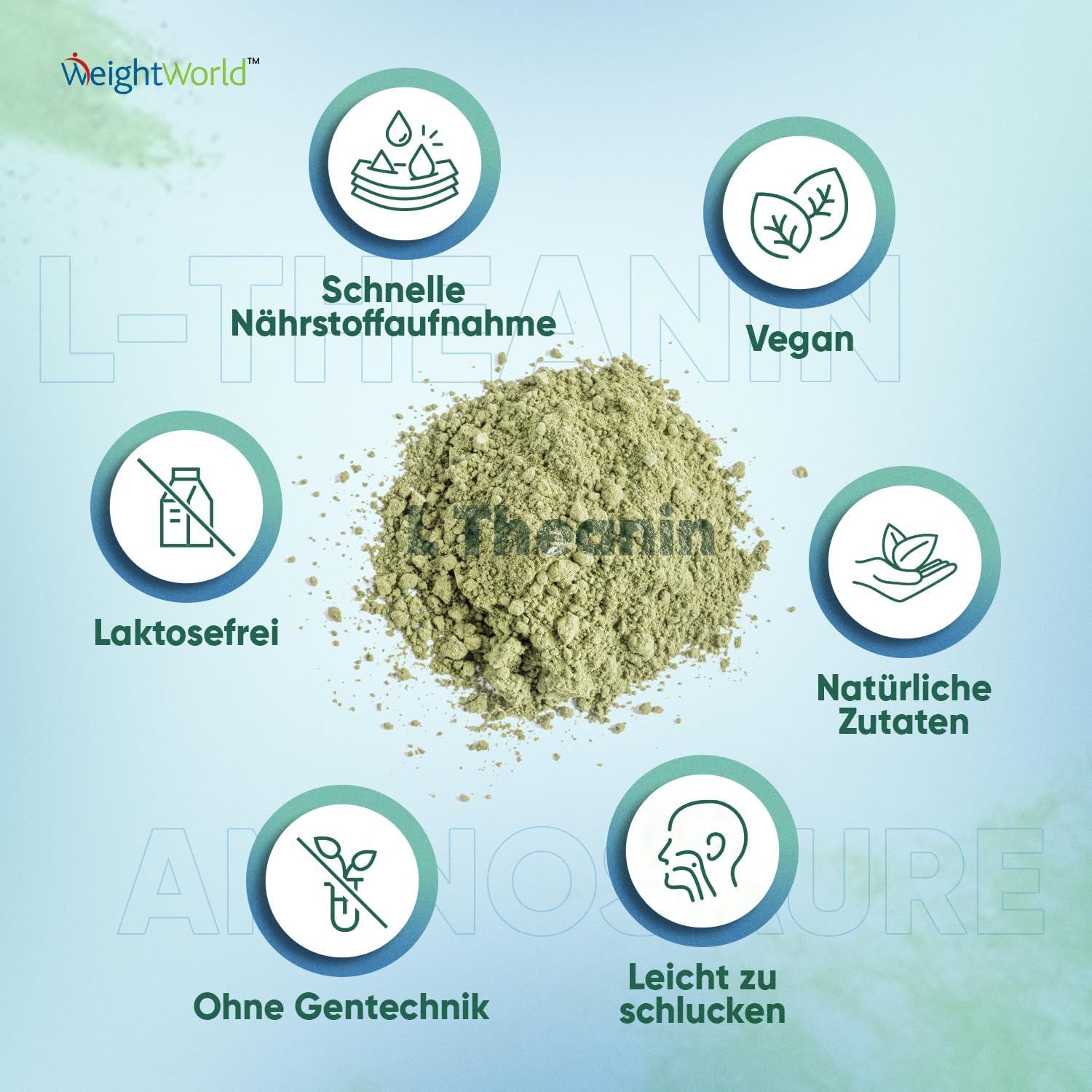 WeightWorld L-Theanin Aminosäure mit Zitronenmelisse
