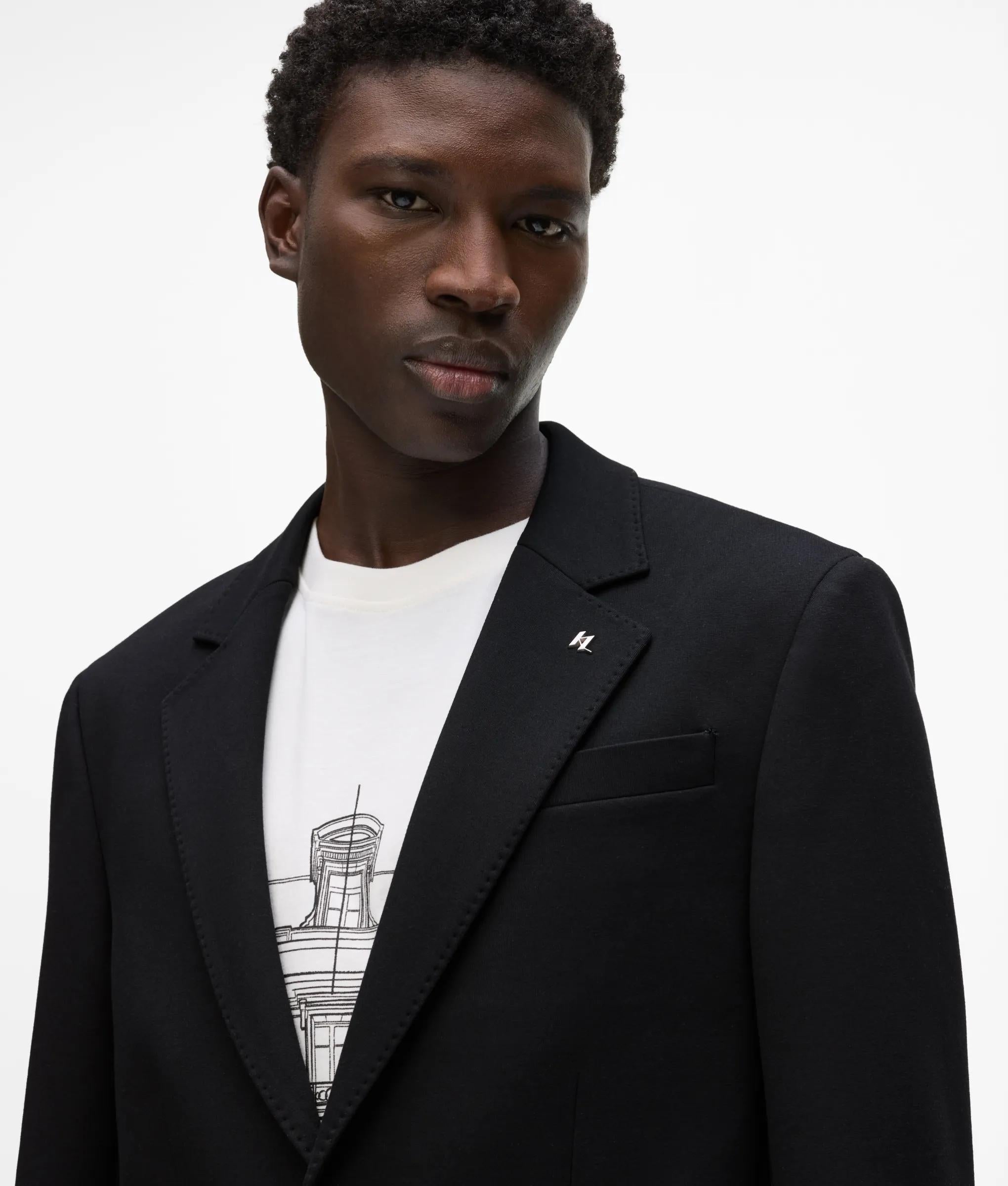 Punto blazer met patch-zakken