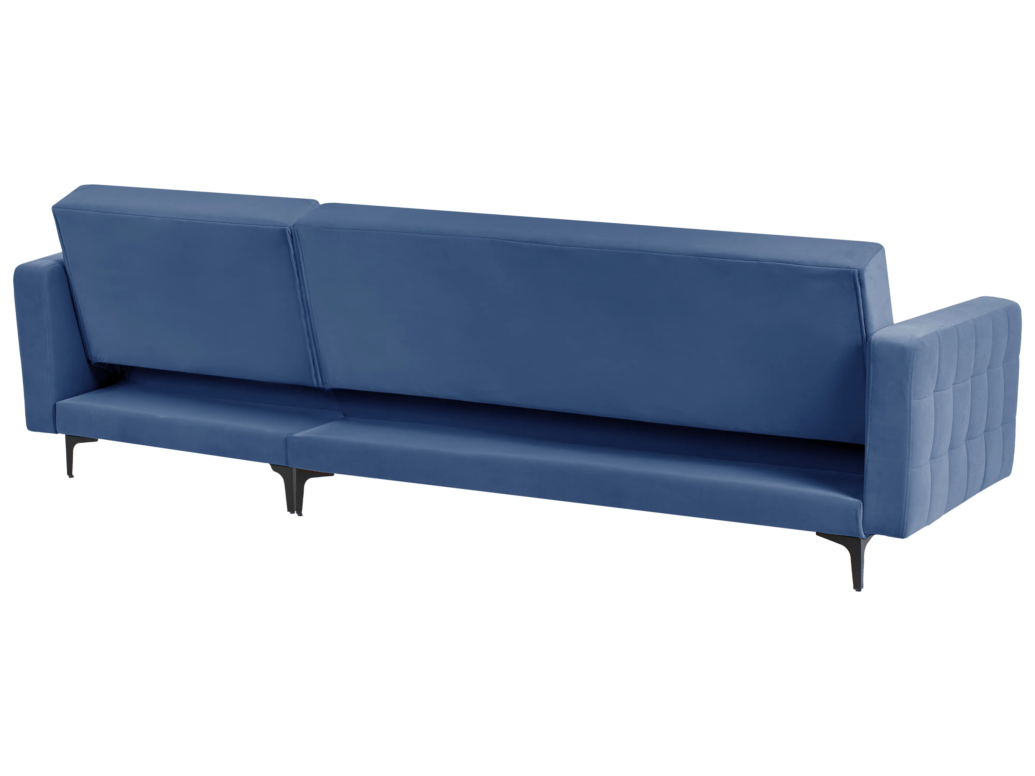 Modulaire hoekslaapbank 4-zits ABERDEEN Fluweel Blauw linkszijdig