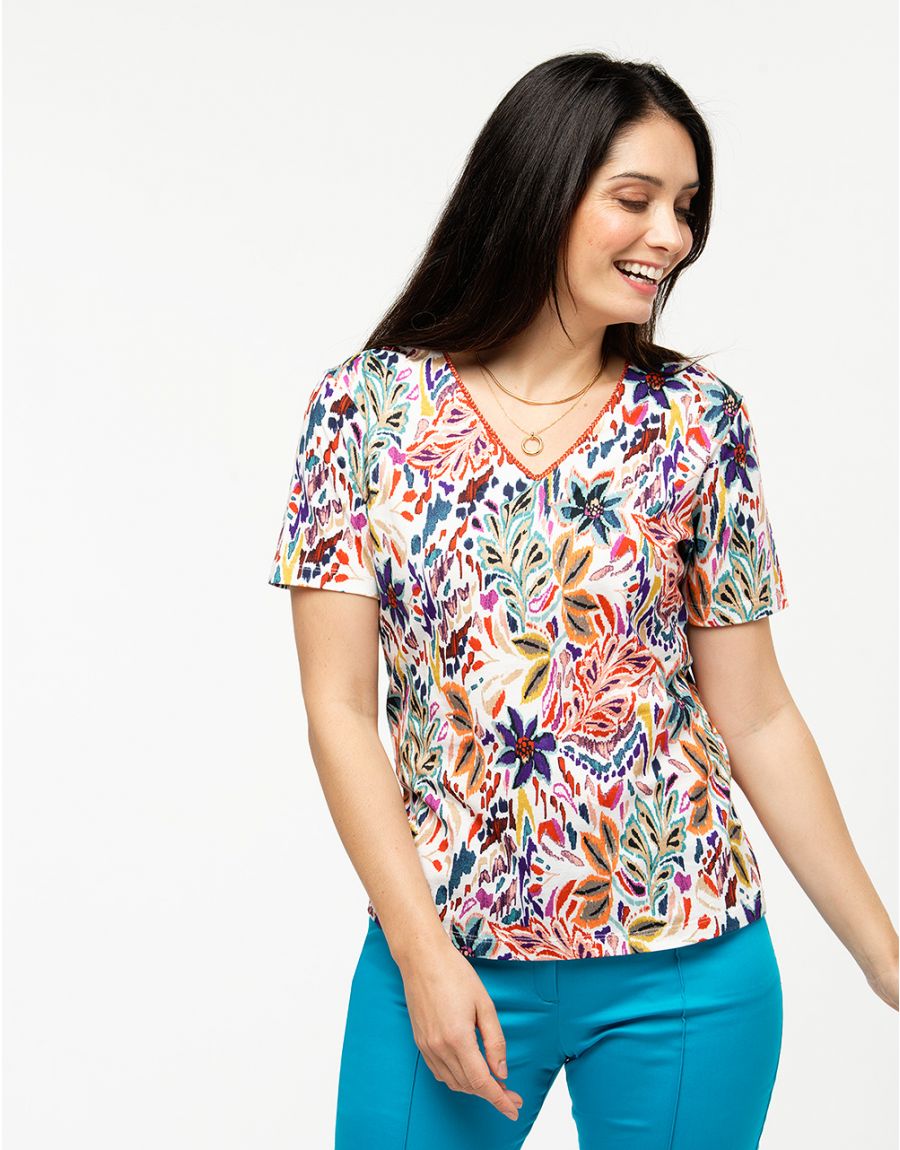 T-shirt coton orangé
