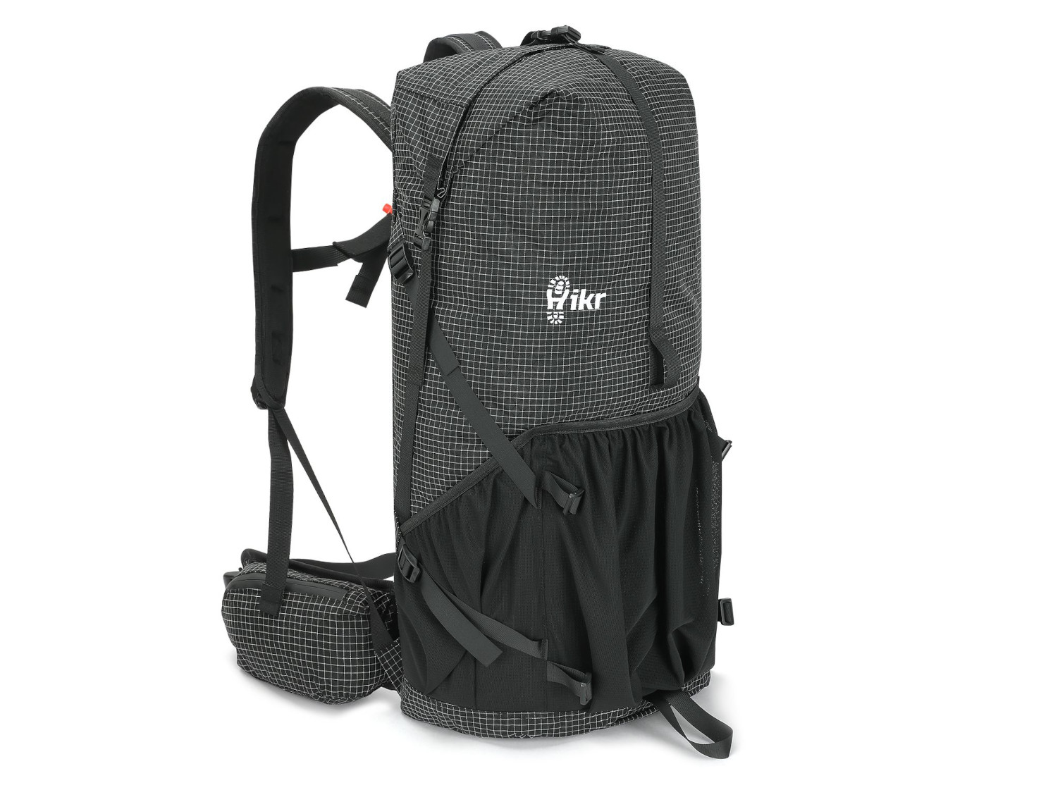 Hikr Size L Black Backpack - 40-45 liter