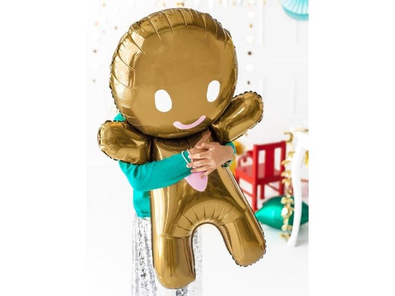 Partydeco Weihnachtsdeko Folienballon Plätzchen 52 x 83 cm, Ballon als Plätzchen für festliche Tage