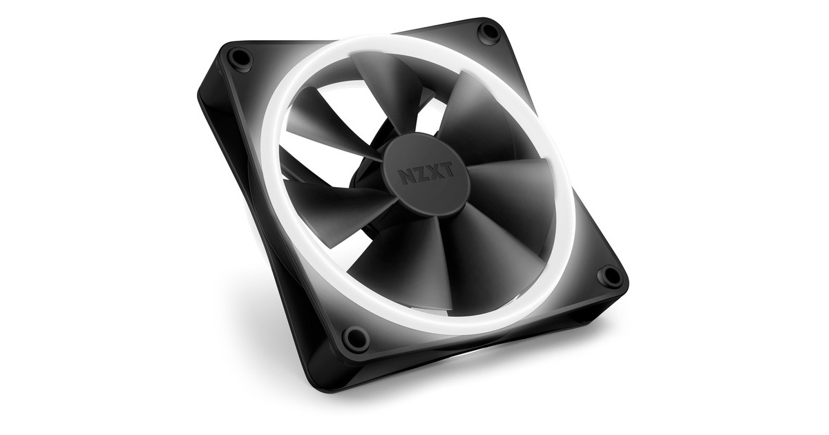 NZXTF120 RGB DUO case fans  (Zwart, 3 stuks, 120 x 120 x 25 mm, PWM, Incl. controller)