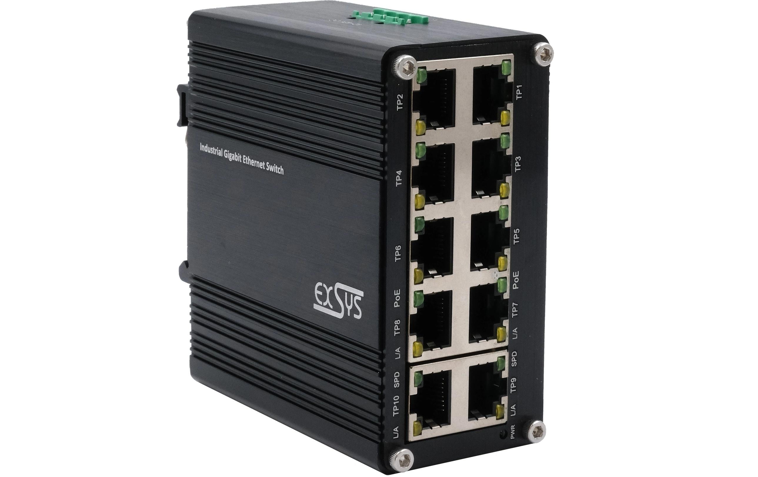 PoE Switch EX-62025POE 10 Port<br>Mini 10-Port Industrial Gigabit Switch