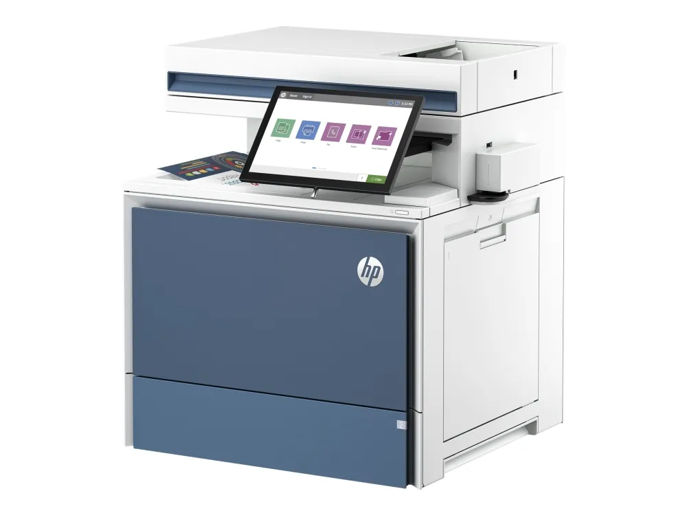 HP LaserJet Enterprise Flow MFP 5800zf - Multifunktionsprinter - farve - laser - Legal (216 x 356 mm) (original) - A4/Legal (medie) - op til 43 spm (kopiering) - op til 43 spm (udskriver) - 650 ark - 33.6 Kbps - Gigabit LAN, USB 2.0 vært, USB 3.0, US