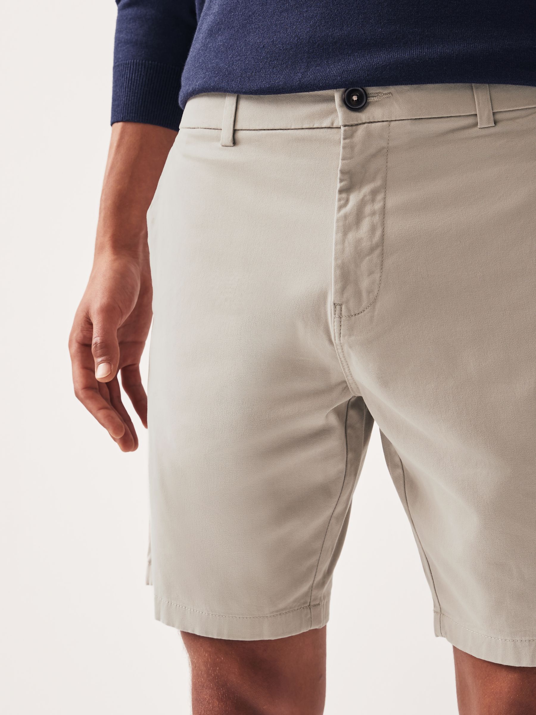 Naturel botkleurig - Slim Fit - Chinoshort met stretch