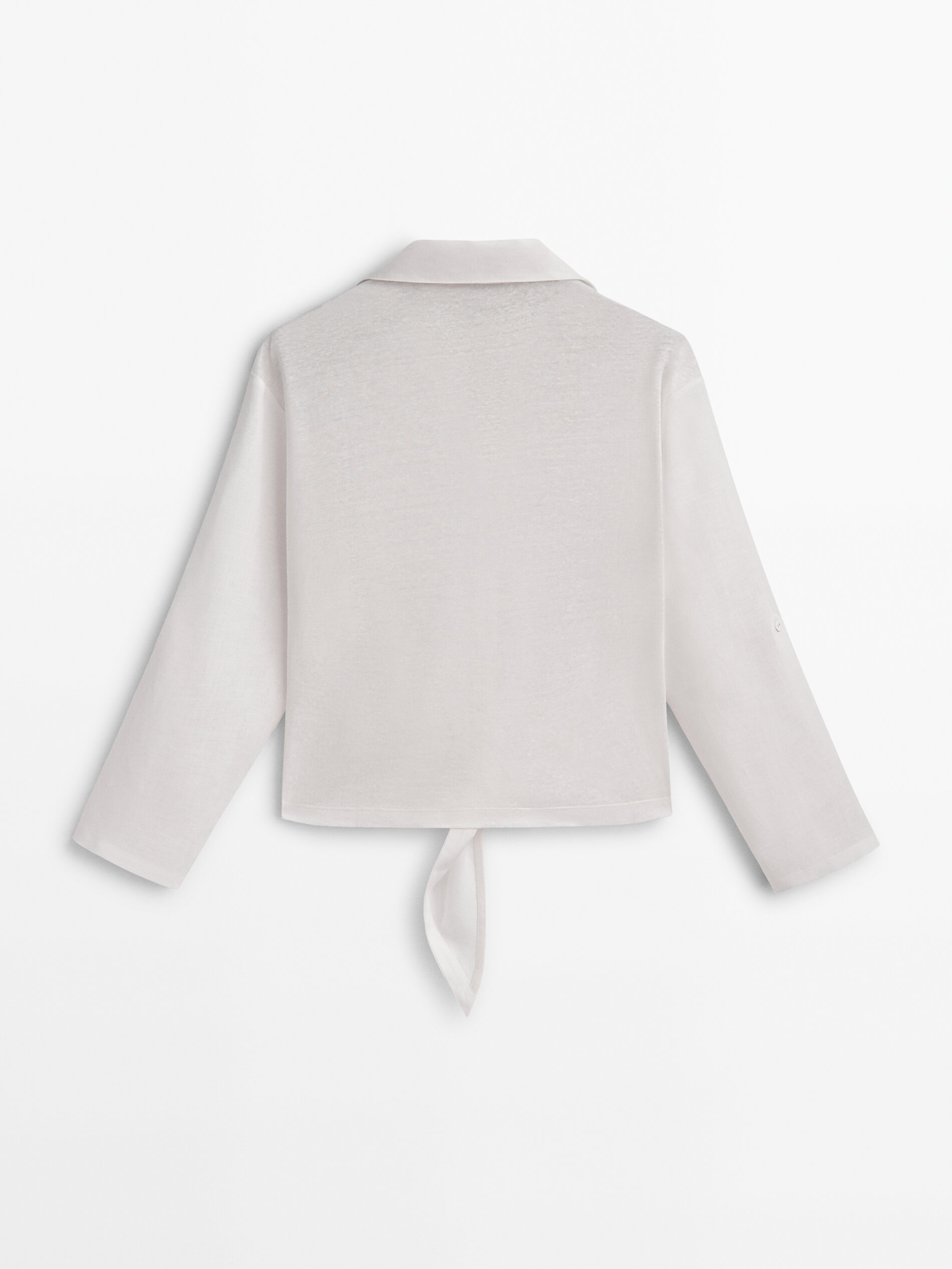 Camiseta 100% linho nude na frente - RAW