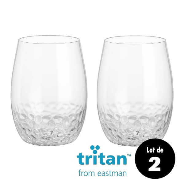 Lot de 2 verres à eau AMADE Tritan 45 cl