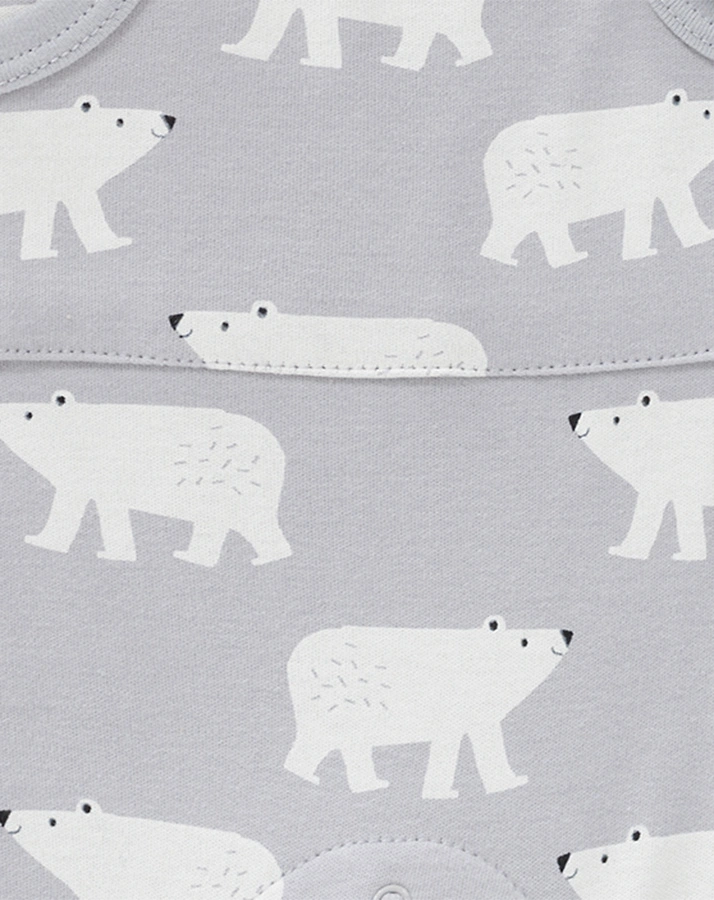 Strampler POLAR BEAR ohne Fuß in grau
