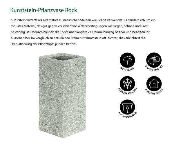 Dehner Kunststein-Pflanzvase Rock,