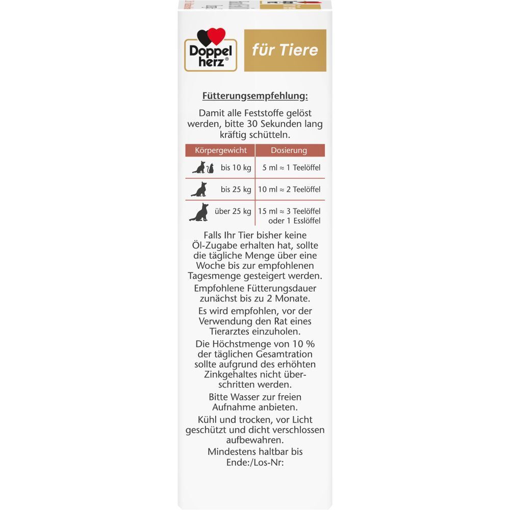 Doppelherz® für Tiere Haut & Fell Öl Omega-3 für Katzen und Hunde