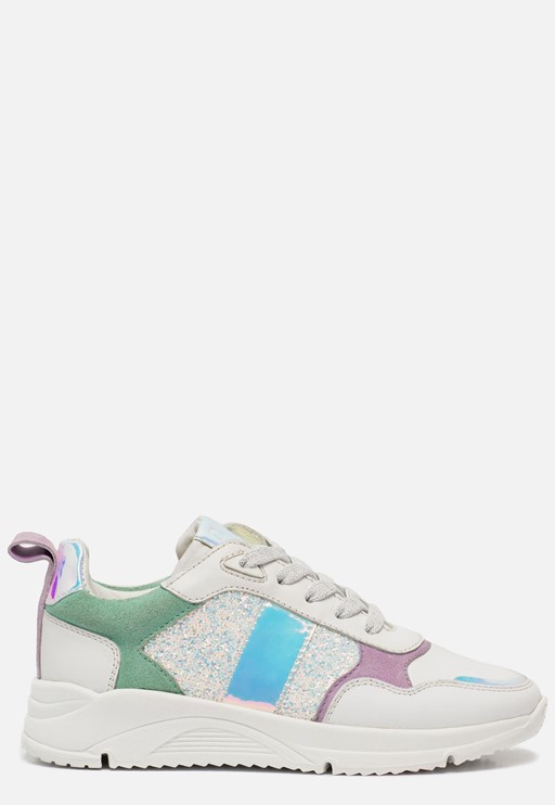 Muyters All Runner Sneakers wit Leer