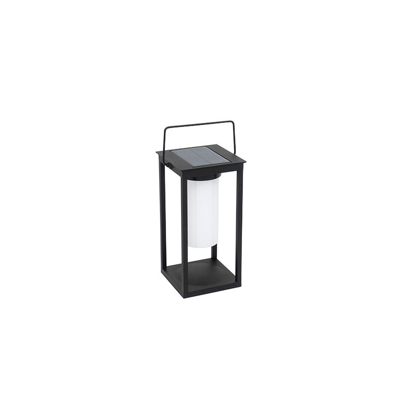 Moderne buitenlamp zwart incl. LED en dimmer solar - Denlu