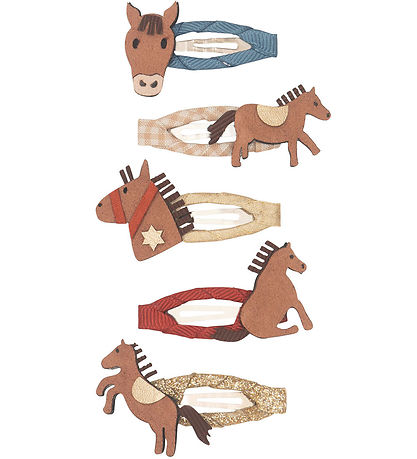 Mimi & Lula Haarspange - 5er-Pack - 4 cm - Lucky Pony