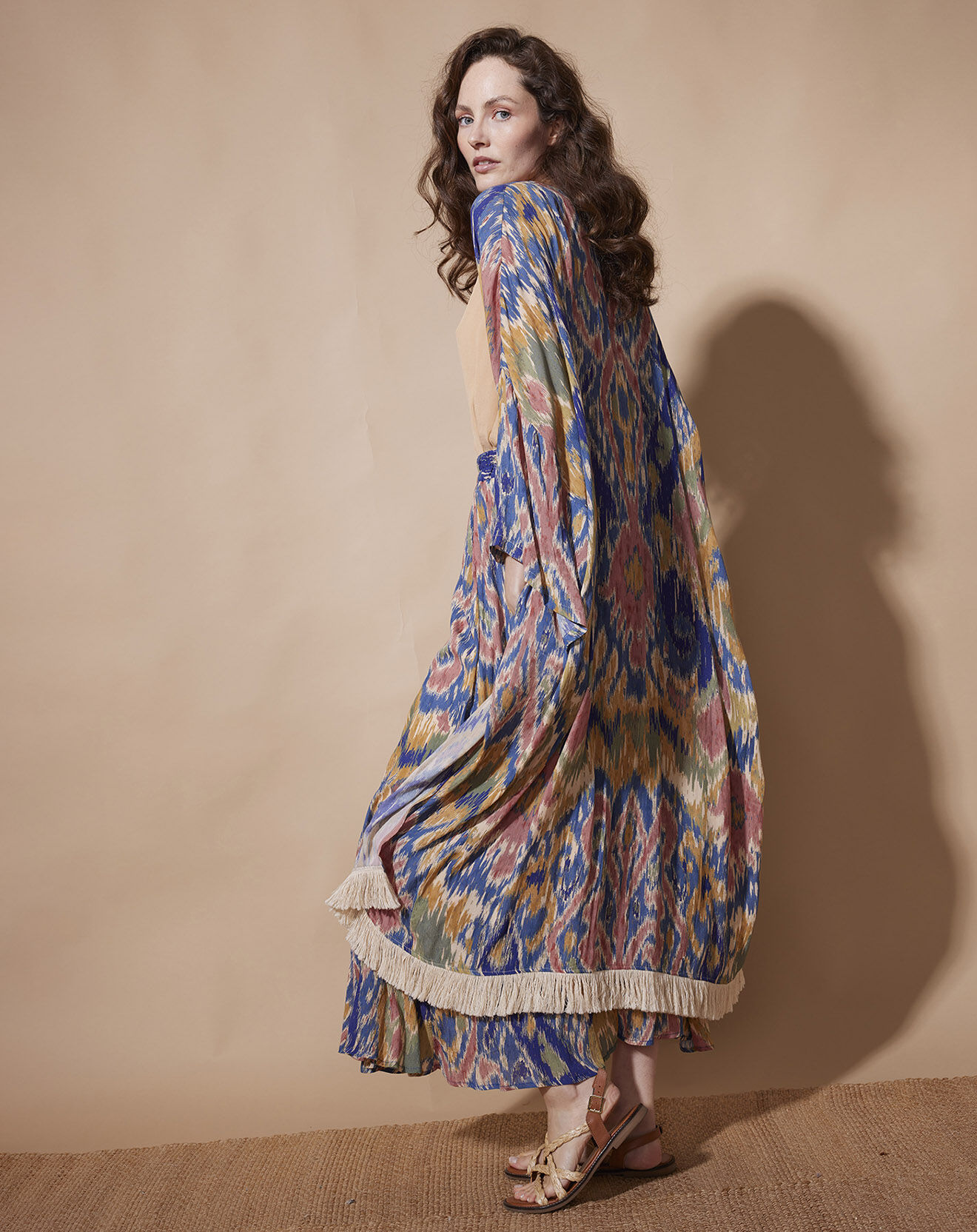 Louizon Kimono Jemima imprimé bleu