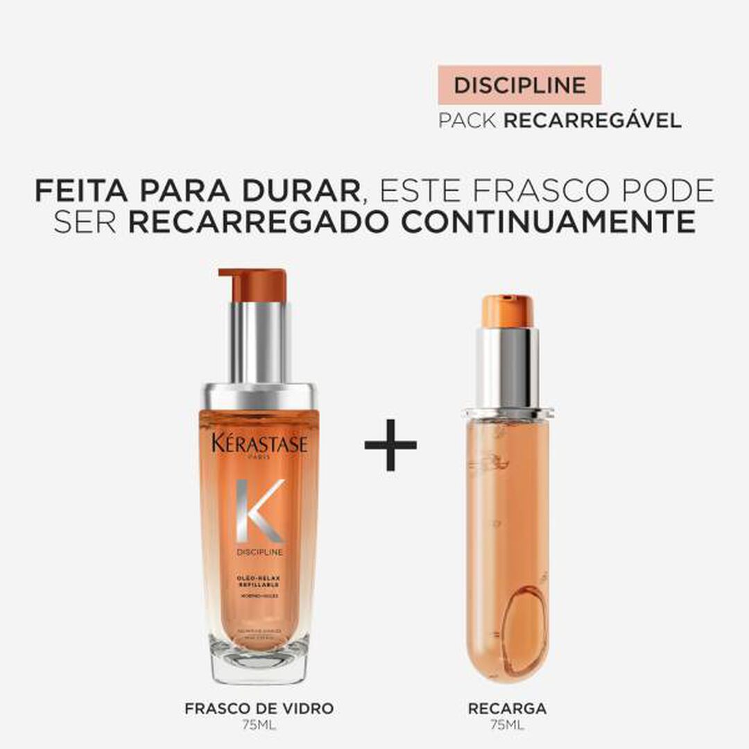 KERASTASE Discipline RECARGA DE ÓLEO CAPILAR L'HUILE OLEO-RELAX PARA CABELO VOLUMOSO E INDISCIPLINADO - 75ml