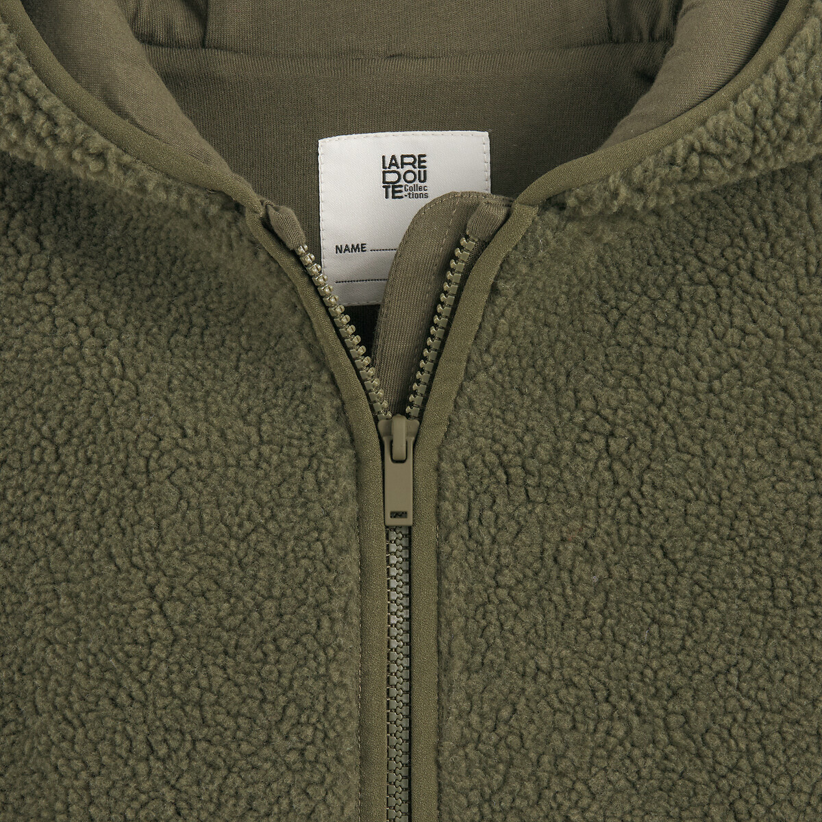COLEÇÕES LA REDOUTE<br>Colete met kap em sherpa