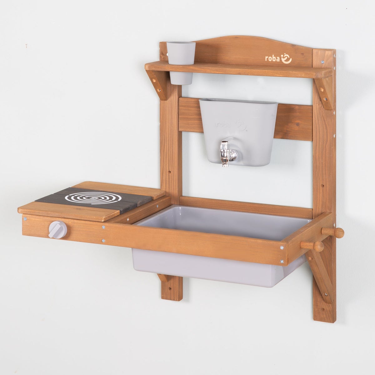 ROBA Hangende Speel- en Modderkeuken, Buiten FSC, teak
