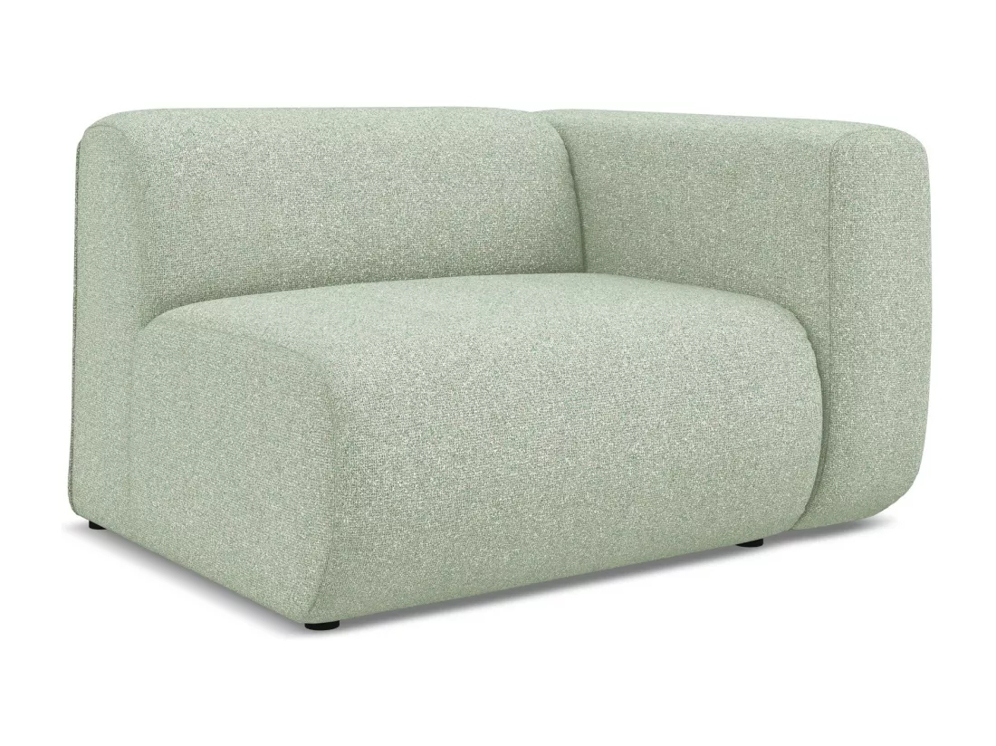 Module avec accoudoirs droit en tissu texturé - vert clair - EKAHI