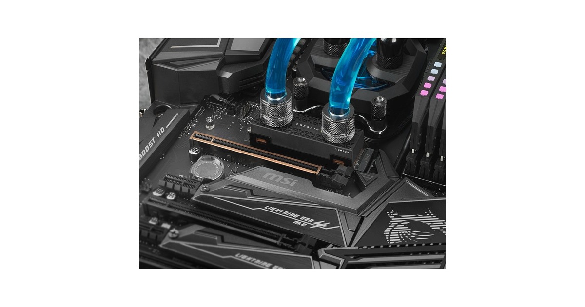 CorsairMP600 PRO XT Hydro X Edition, 4 TB SSD  (Zwart, CSSD-F4000GBMP600PHX, M.2 2280, PCIe 4.0 x4)