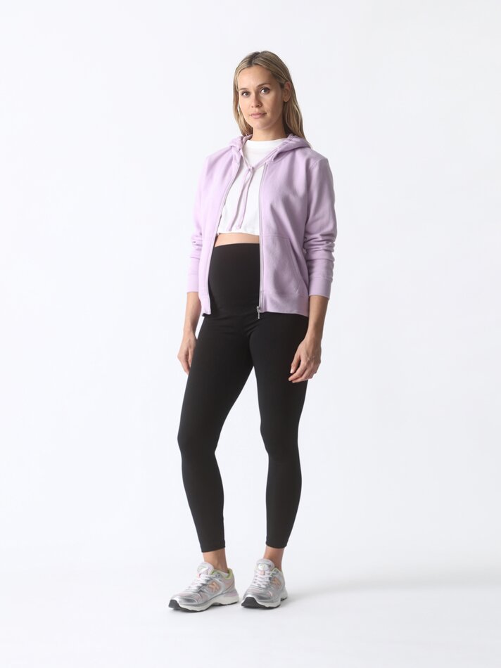 Calça legging de maternidade em tecido técnico - Preta