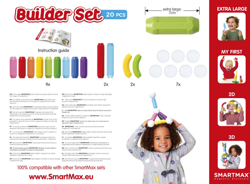 SMARTMAX - BUILDER SET - 20 PIECES